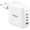 FoneKit GaN PD 165W verkkovirtalaturi, USB-A + 3 x USB-C, valkoinen
