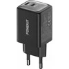 FoneKit GaN PD 48W -verkkovirtalaturi, USB-C + USB-C, musta