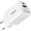 FoneKit GaN PD 48W -verkkovirtalaturi, USB-C + USB-A, valkoinen