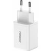 FoneKit GaN PD 48W -verkkovirtalaturi, USB-C + USB-C, valkoinen