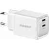 FoneKit GaN PD 48W -verkkovirtalaturi, USB-C + USB-C, valkoinen