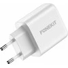 FoneKit GaN PD 65W -verkkovirtalaturi, USB-C + USB-C, valkoinen