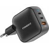 FoneKit GaN PD 70W -verkkovirtalaturi, USB-C + USB-C + USB-A, musta