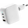 FoneKit GaN PD 70W -verkkovirtalaturi, USB-C + USB-C + USB-A, valkoinen