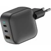 FoneKit GaN PD 70W -verkkovirtalaturi, USB-C + USB-C + USB-A, musta