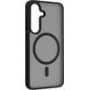 Dėklas FoneKit Magneettinen Soft Touch -suojakuori, Samsung Galaxy S25, musta/harmaa