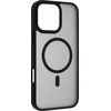 Dėklas FoneKit MagSafe-yhteensopiva Soft Touch -suojakuori, iPhone 16 Pro, musta/harmaa