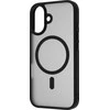 Dėklas FoneKit MagSafe-yhteensopiva Soft Touch -suojakuori, iPhone 16, musta/harmaa