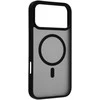 Dėklas FoneKit MagSafe-yhteensopiva Soft Touch suojakuori, iPhone 17 Pro Max, musta/harmaa