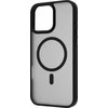 Dėklas FoneKit MagSafe-yhteensopiva Soft Touch -suojakuori, iPhone 16 Pro, musta/harmaa