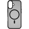Dėklas FoneKit MagSafe-yhteensopiva Soft Touch suojakuori, iPhone 17, musta/harmaa