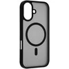 Dėklas FoneKit MagSafe-yhteensopiva Soft Touch suojakuori, iPhone 17, musta/harmaa