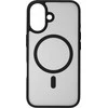 Dėklas FoneKit MagSafe-yhteensopiva Soft Touch -suojakuori, iPhone 16, musta/harmaa