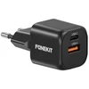 FoneKit Mini 20 W, USB-C + USB-A, musta