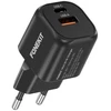 FoneKit Mini 20 W, USB-C + USB-A, musta