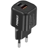 FoneKit Mini 20 W, USB-C + USB-A, musta
