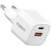 FoneKit Mini 20 W, USB-C + USB-A, valkoinen