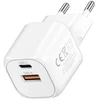 FoneKit Mini 20 W, USB-C + USB-A, valkoinen