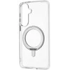 Dėklas FoneKit Premium Kickstand MagSafe-yhteensopiva suojakuori jalustalla, Samsung Galaxy S26+, läpinäkyvä