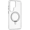 Dėklas FoneKit Premium Kickstand MagSafe-yhteensopiva suojakuori jalustalla, Samsung Galaxy S26 Ultra, läpinäkyvä
