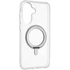 Dėklas FoneKit Premium Kickstand MagSafe-yhteensopiva suojakuori jalustalla, Samsung Galaxy A57, läpinäkyvä
