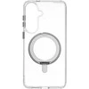 Dėklas FoneKit Premium Kickstand MagSafe-yhteensopiva suojakuori jalustalla, Samsung Galaxy S26+, läpinäkyvä