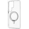Dėklas FoneKit Premium Kickstand MagSafe-yhteensopiva suojakuori jalustalla, Samsung Galaxy S26 Ultra, läpinäkyvä