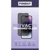 FoneKit Privacy+ pilno dangčio grūdintas stiklas, iPhone 13 Pro Max / 14 Plus, juodas
