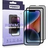 FoneKit Privacy+ pilno dangčio grūdintas stiklas, iPhone 13 / 13 Pro / 14, juodas