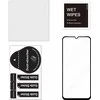 FoneKit viso dangčio grūdintas stiklas, Samsung Galaxy A15, juodas