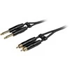 Fuj:tech 2 x 6,3 mm uros – 2 x RCA uros audiokaapeli, 3 m, musta
