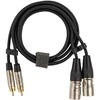 Fuj:tech 2 x RCA uros – 2 x XLR uros audiokaapeli, 5 m, musta