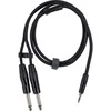 Fuj:tech 3,5 mm TRS uros – 2 x 6,3 mm TS uros audiokaapeli, 2 m, musta