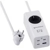 Fuj:tech 5-osainen 67W GaN jatkojohto 4 USB-portilla, 2 m, valkoinen