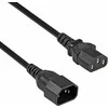 Fuj:tech C14 - C13 -laite- ja jatkokaapeli, musta, 2 m