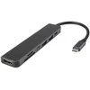 Fuj:tech Slim USB-C Hubi 100 W PD-latauksella, 5 porttia