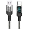 Xrec Fuj:tech USB-A - USB-C -kaapeli LED-näytöllä, 2 m