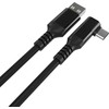 Fuj:tech USB-C 90° - USB-A -kaapeli, 1 m, musta