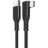 Fuj:tech USB-C 90° - USB-A -kaapeli, 2 m, musta