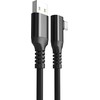 Edding Fuj:tech USB-C 90° - USB-A -kaapeli, 3 m, musta