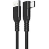 Edding Fuj:tech USB-C 90° - USB-A -kaapeli, 3 m, musta