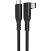 Fuj:tech USB-C 90° - USB-C -kaapeli, 1 m, musta