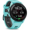 Išmanusis laikrodis Garmin Forerunner 265. Juodas apvadas su žalsvai mėlynos spalvos korpusu ir žalsvai mėlynos ir juodos spalvos silikoniniu dirželiu