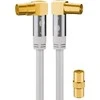 Goobay 135 dB antenos laidas su kampinėmis jungtimis, 3 m, baltas