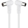 Goobay antenos laidas su kampinėmis jungtimis, 1,5 m, baltas