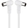 Goobay antenos laidas su kampinėmis jungtimis, 2,5 m, baltas