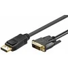 Goobay 3m DisplayPort/DVI-D adapterio laidas [auksuoti kontaktai, ekrano prievadas su užraktu]