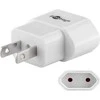 FLAT kelioninis adapteris ES antradienis JAV Goobay WHT