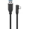 Goobay USB-C 90 ° - USB-A laidas, 0,5 m