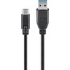 Goobay | Apvalus kabelis | Sinchronizuokite ir įkraukite Super Speed USB-C į USB A 3.0 įkrovimo laidą | 67999 | USB 3.0 kištukas (A tipas) | USB-C vyr